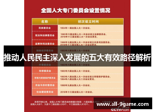 推动人民民主深入发展的五大有效路径解析
