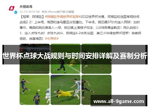 世界杯点球大战规则与时间安排详解及赛制分析